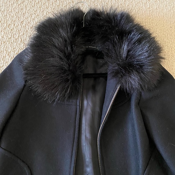 Zara wool black coat - Picture 2 of 4